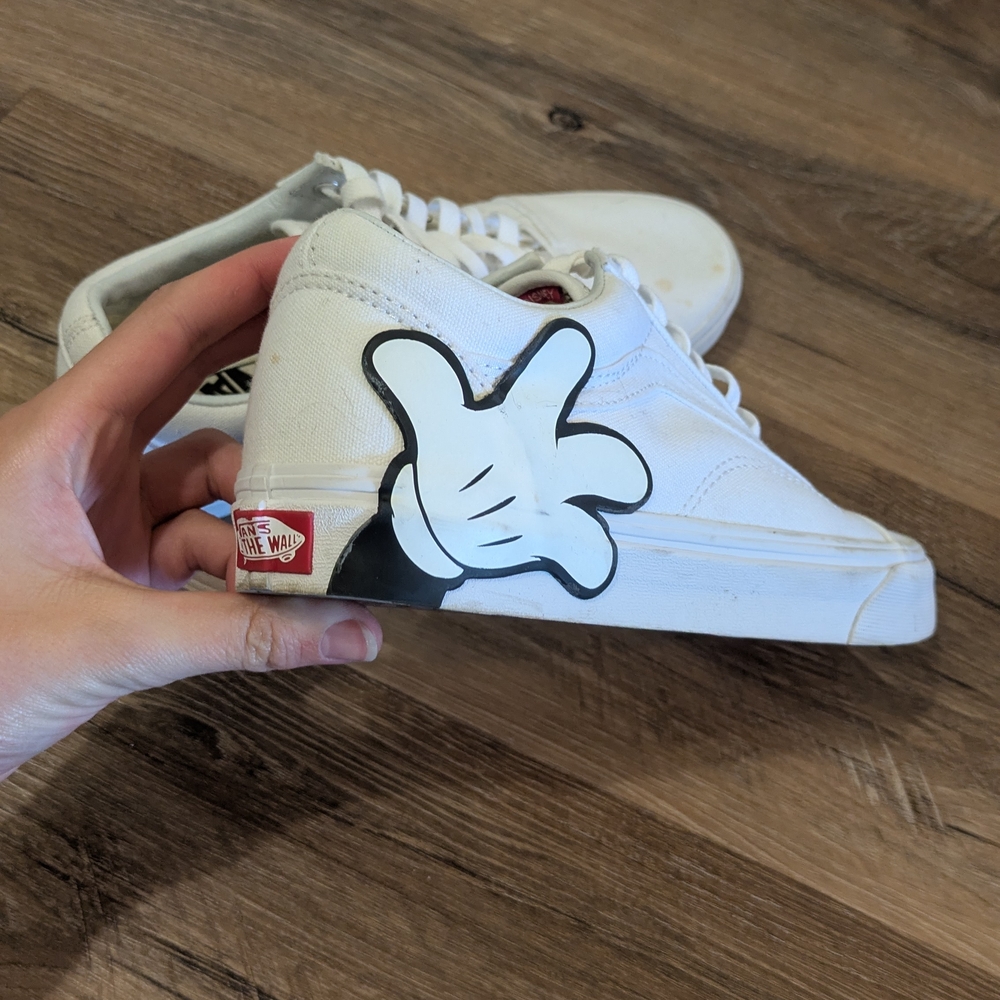 Vans White Sneakers with Cartoon Design